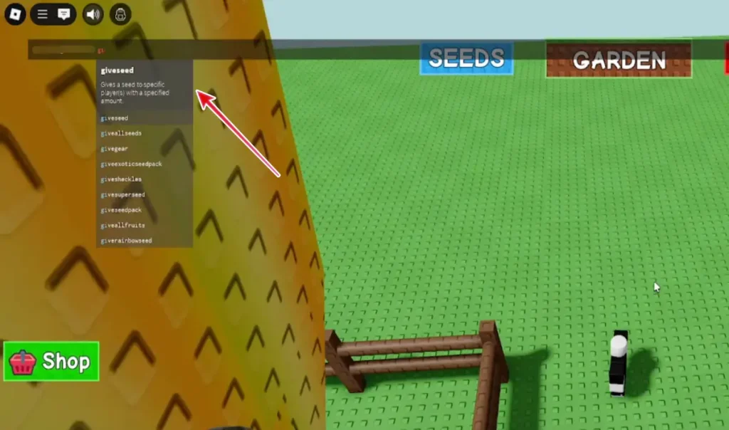 How to Use Commands in Grow a Garden